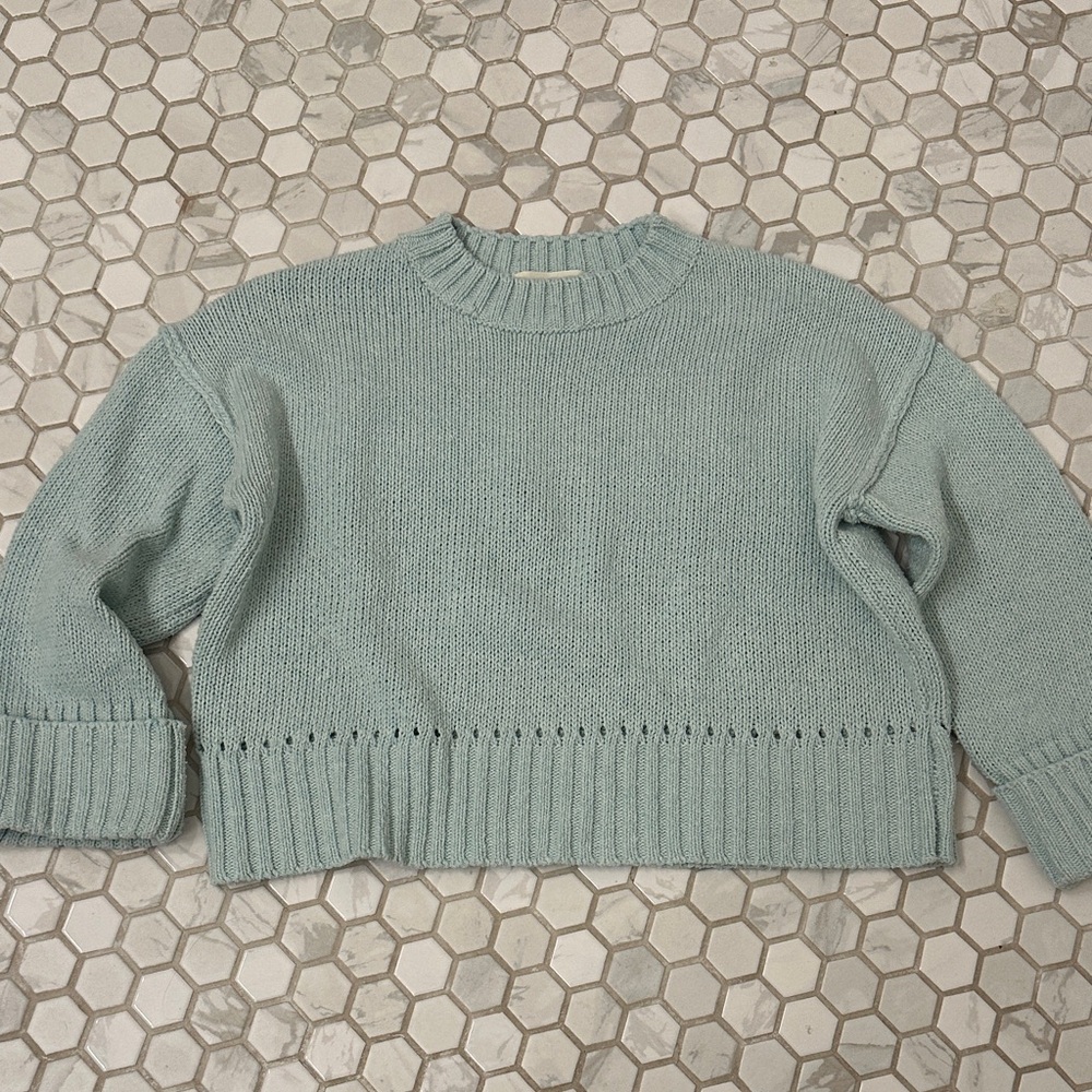 Elegant Mint Crew Neck Sweater